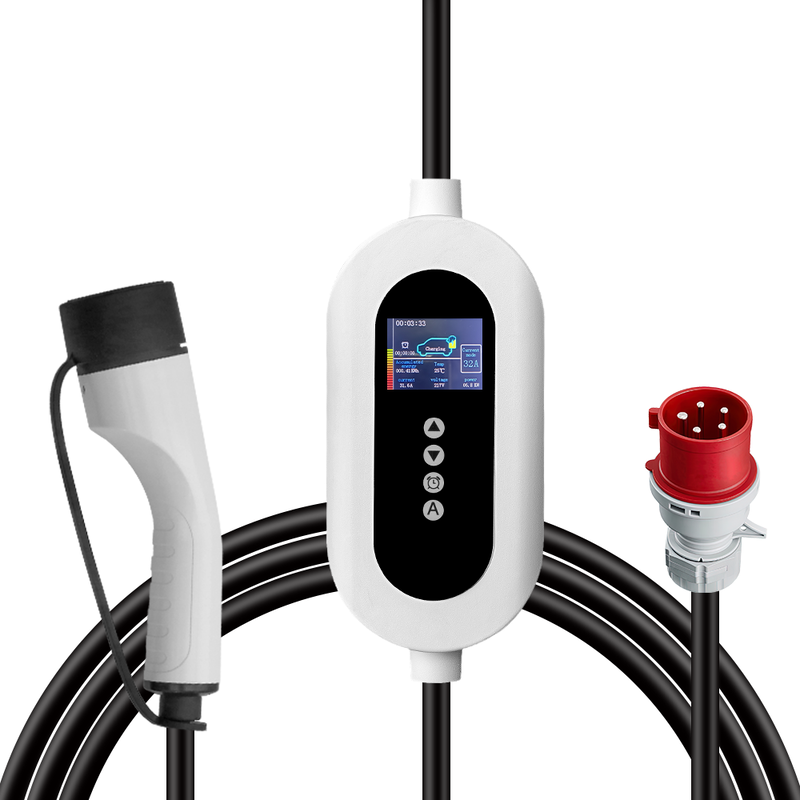 22kW Portable Type 2 EV Charger 32A 3 Phase Smart EV Charging Cable