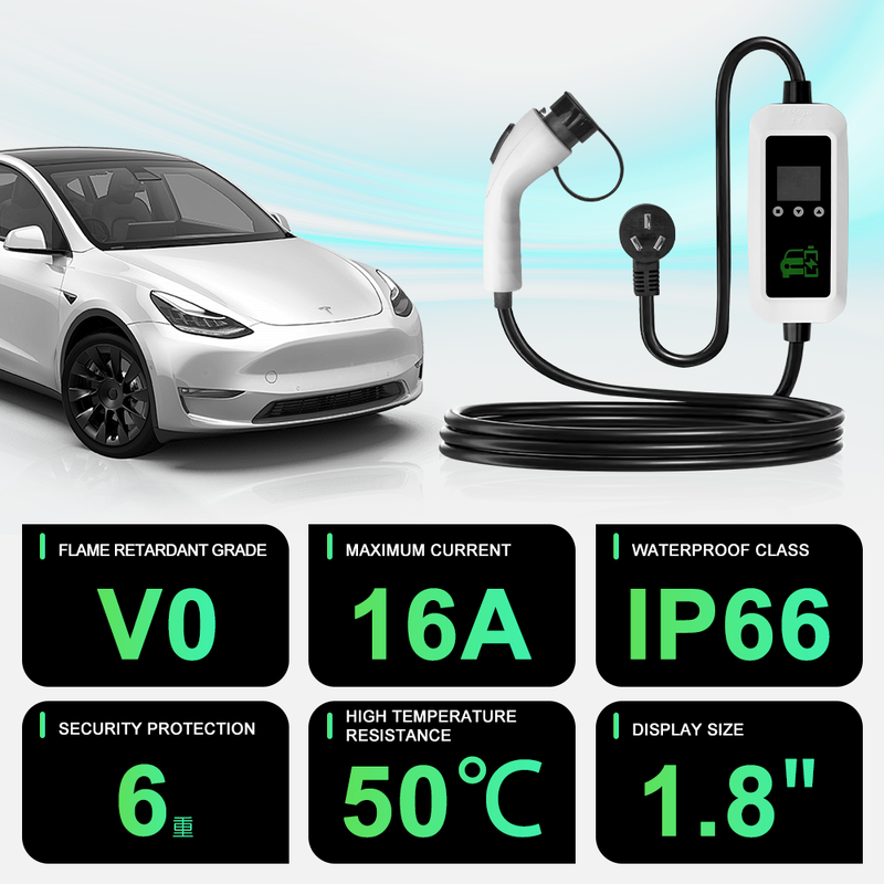 3.5kW 16A Single Phase Portable GBT Charger Adjustable EVSE Electric Vehicle Charging Stations