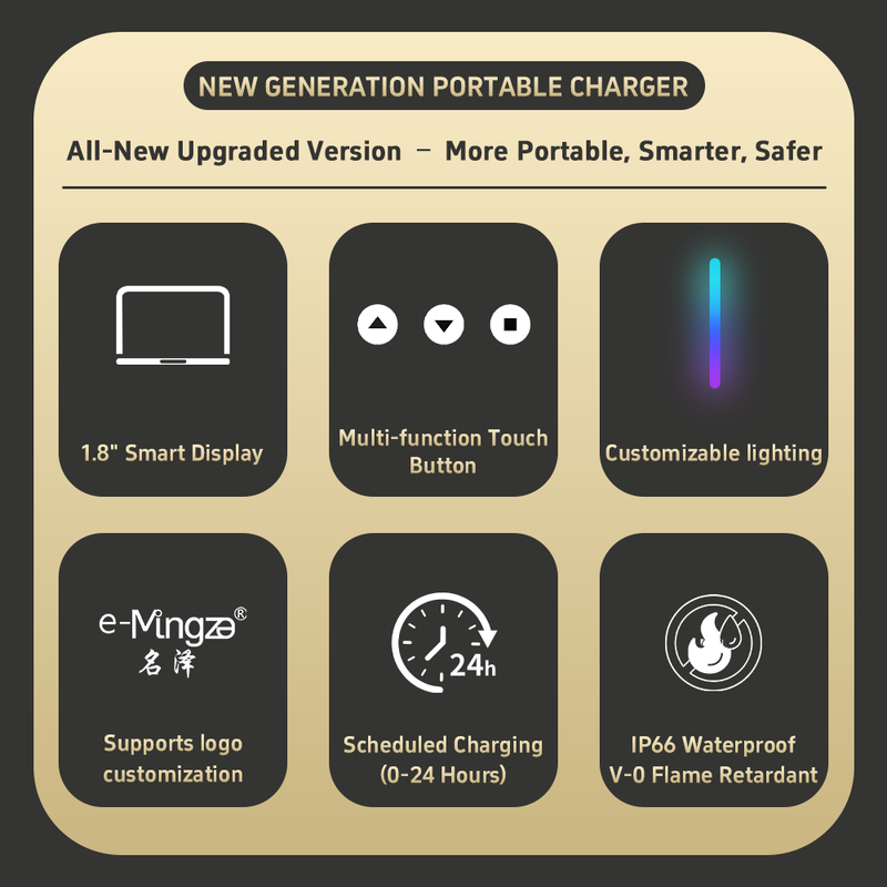Portable Charger 16a 3.5kw Type 2 AC Charging Station Electric Car For MG Kia Byd MG Kia