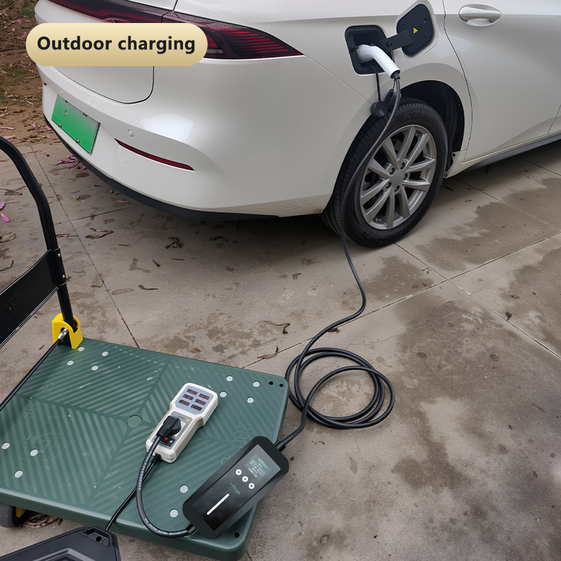 GB/T 16A 3.5kW Portable EV Charger Adjustable Current Custom Length Cable