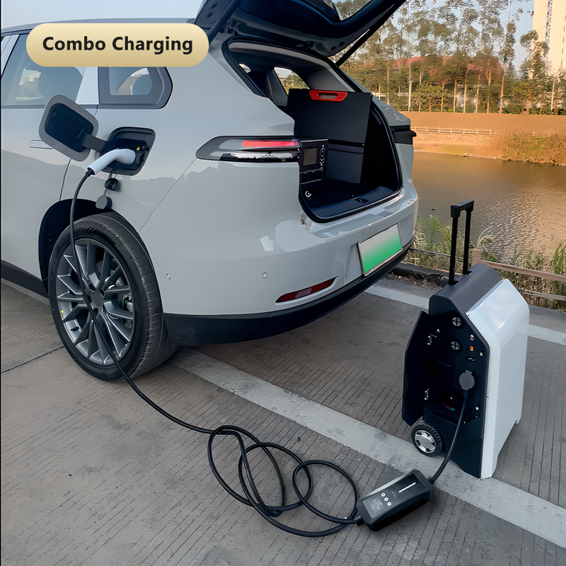 GB/T 16A 3.5kW Portable EV Charger Adjustable Current Custom Length Cable