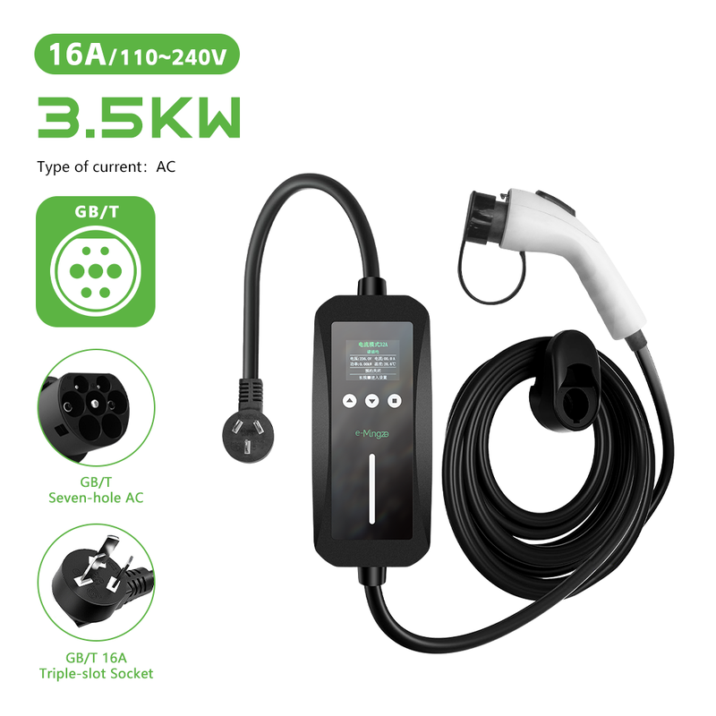 Portable Charger 16a 3.5kw Type 2 AC Charging Station Electric Car For MG Kia Byd MG Kia