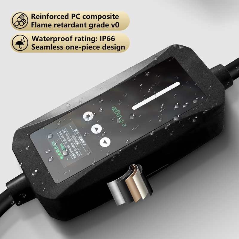 3.5kW Type 2 Portable EV Charger 8A-16A Adjustable Current With IP65 Waterproof