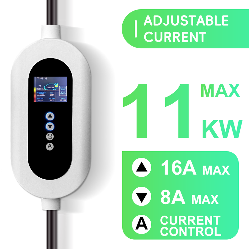 E-mingze Mode 2 11kw/16A 3 Phase AC Charging Ev Car Charger With APP WIFI