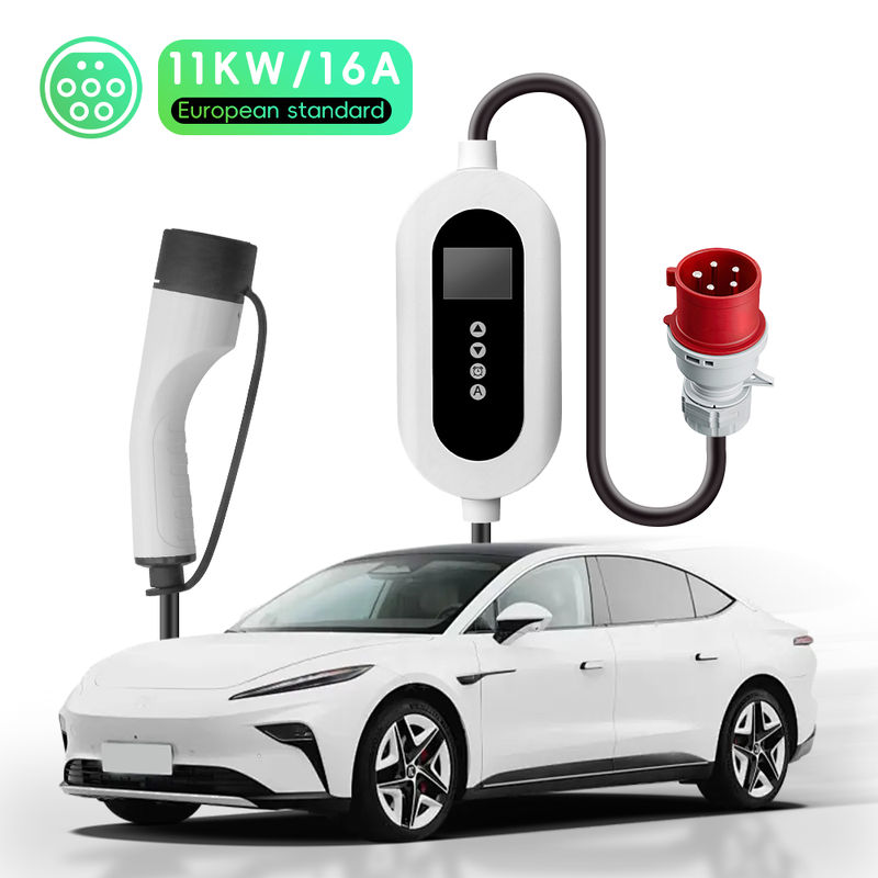 E-mingze Mode 2 11kw/16A 3 Phase AC Charging Ev Car Charger With APP WIFI