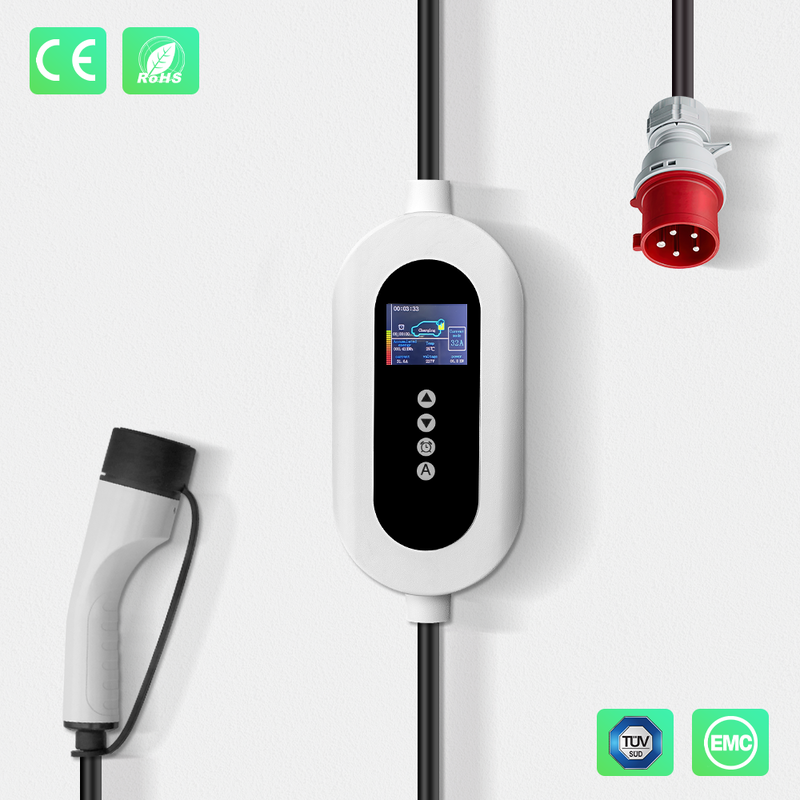 E-mingze Mode 2 Type 2 Fast Charging 11kw/16A 5m Cable Ev Portable Charger