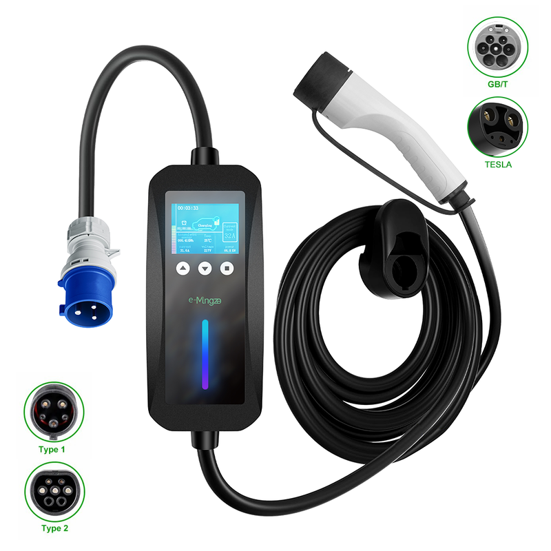AC Charging Type 2 Mode 27kw 1 Phase EV Station Charger OEM With App