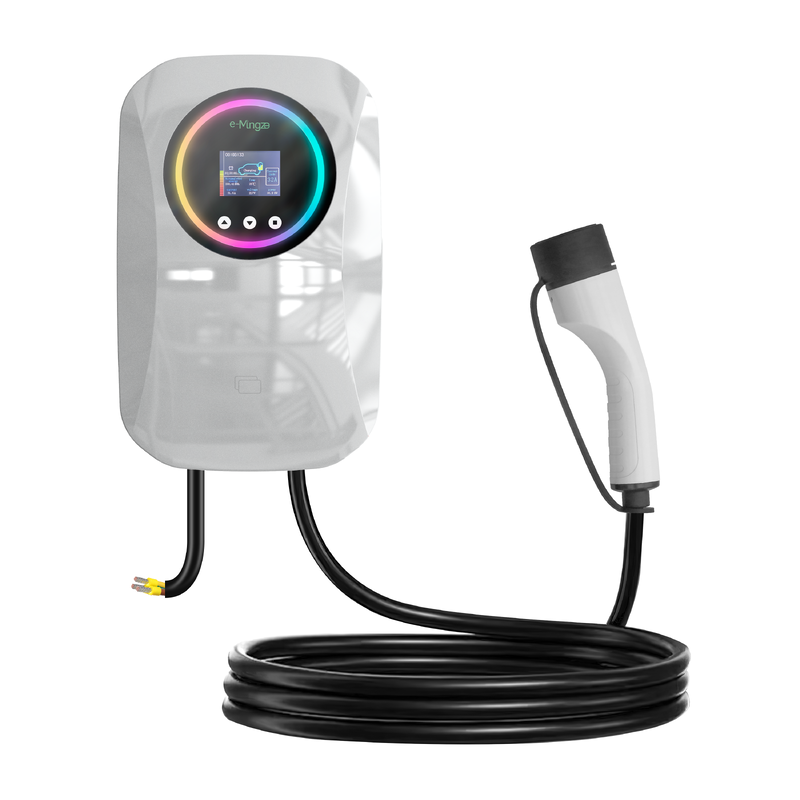 E-Mingze OEM 32A 7KW Wall Mounted Type 2 EV Charger with WiFi APP and NFC Card
