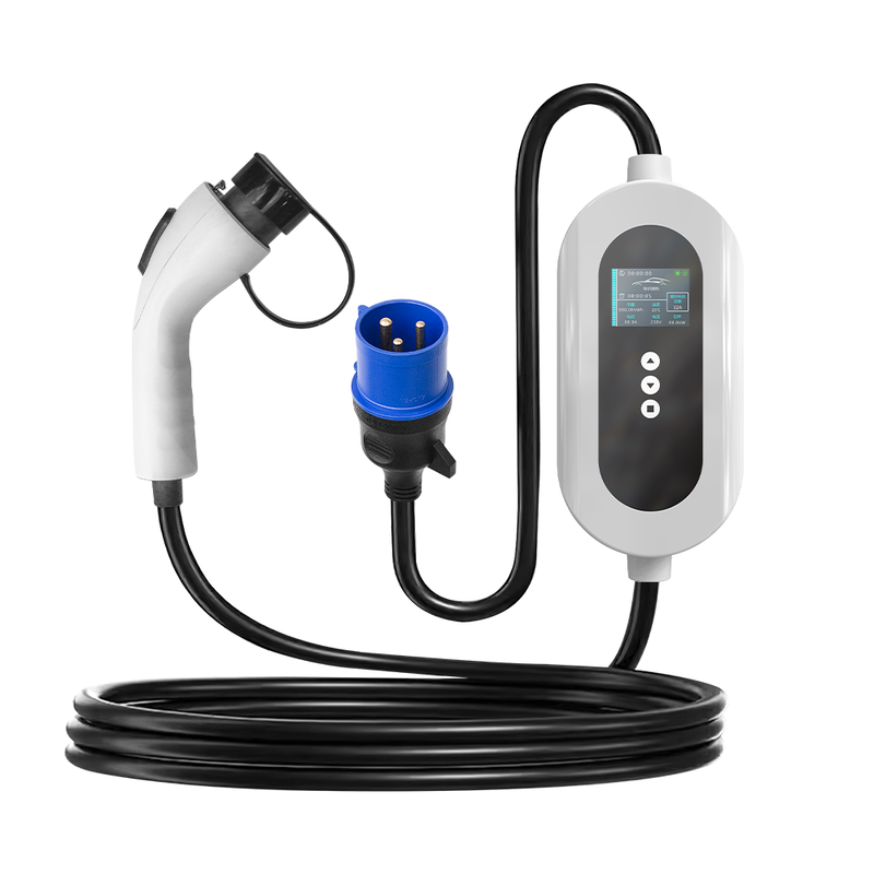 E-mingze 1 Phase IP65 GBT 7kw/32A Smart Charging Ev Portable Charger