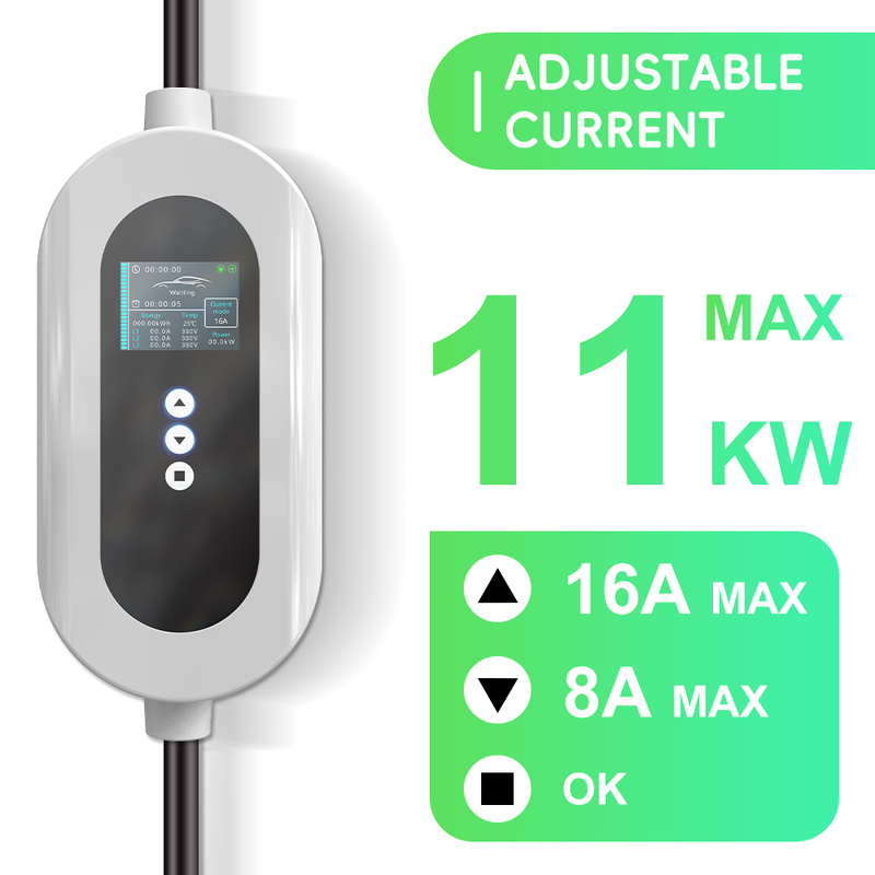 E-mingze Mode 2 Type 2 Fast Charging 11kw/16A 5m Cable Ev Portable Charger