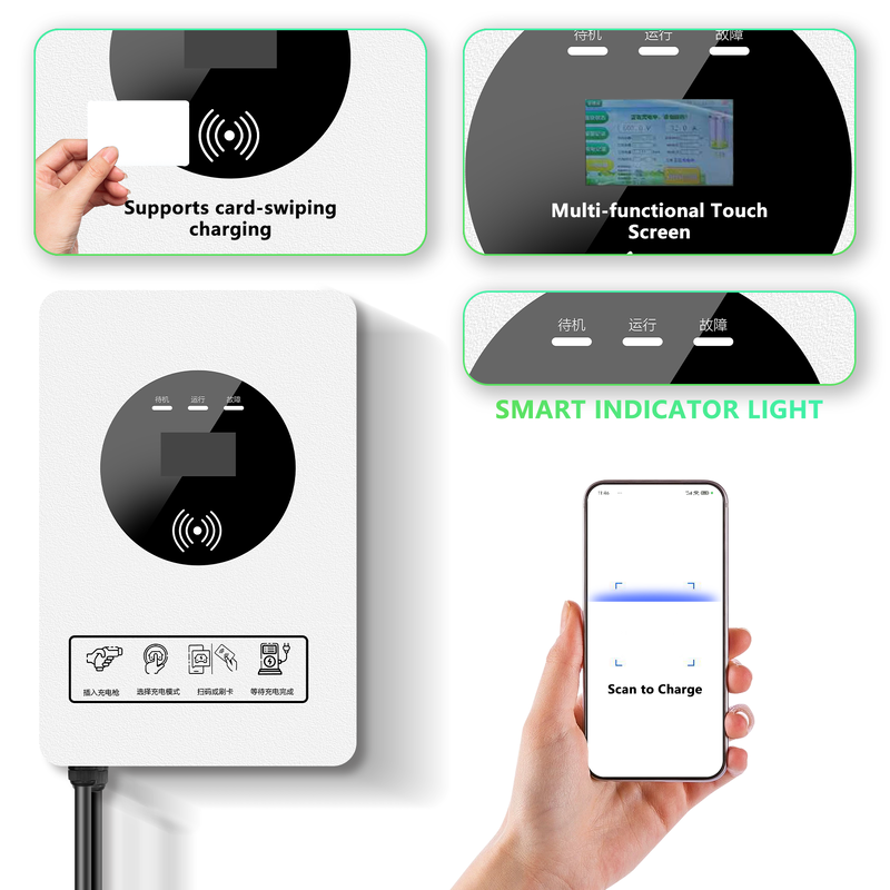 20kW GB/T Wall Mounted DC EV Charger For Electric Vehicles For Byd Tang Song
