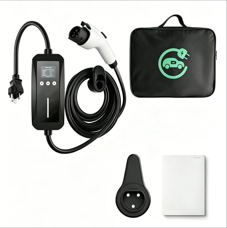 EVSE Type 1 Portable EV Charger SAE J1772 Fast Charging With 6-20 Plug For Home Use