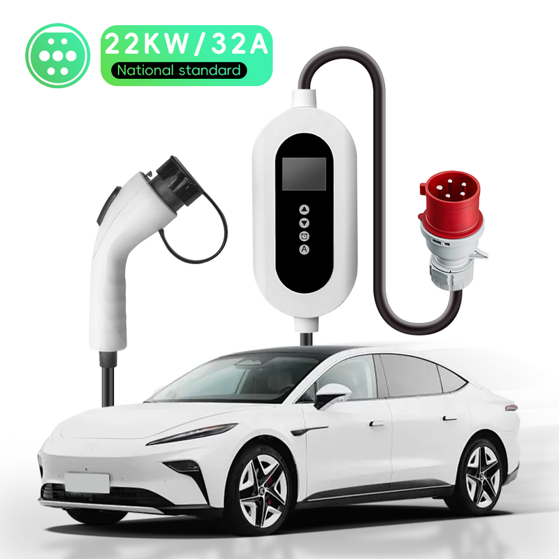 22kW Portable EV Fast Charger 3 Phase GB/T 32A for China EVs