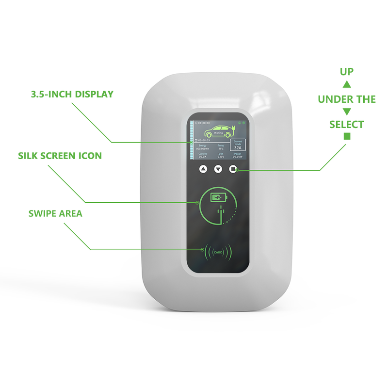Type 1 7KW 32A Mode 3 AC Charging Wall Mounted Charger With App Wifi