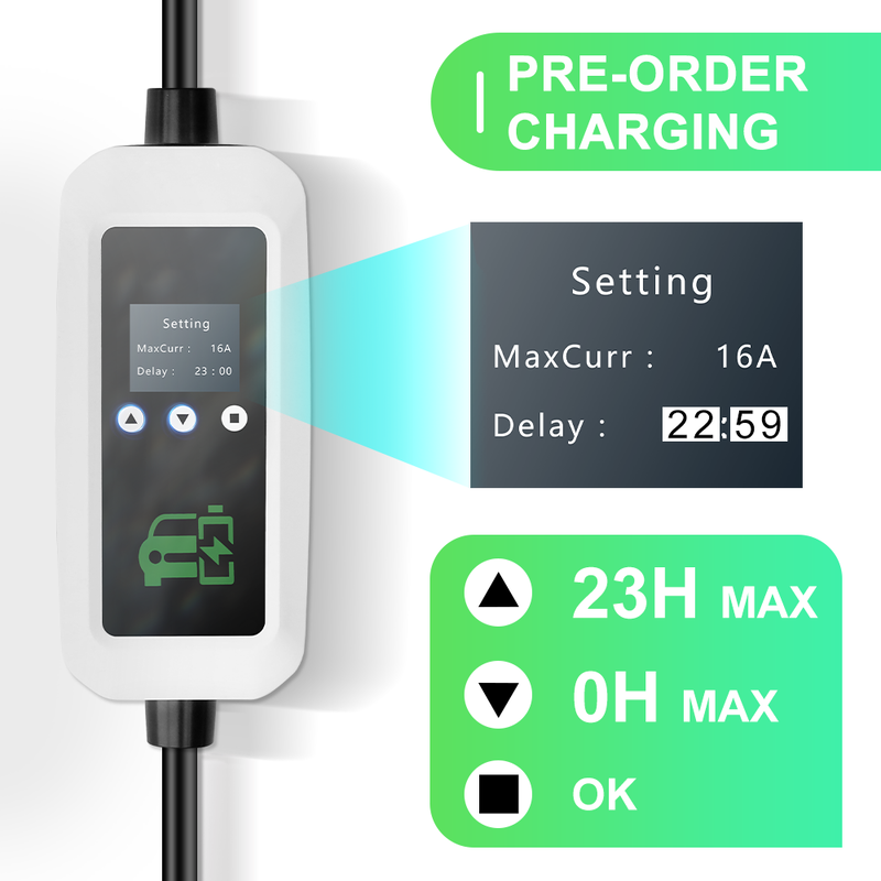 SAE J1772 EV Portable Chargers NEMA 6-20 Plug Type 1 For Home Use
