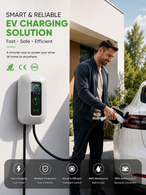 Wallbox Charger Type 2 EV Charger 7kW 22kW NFC Smart Charging