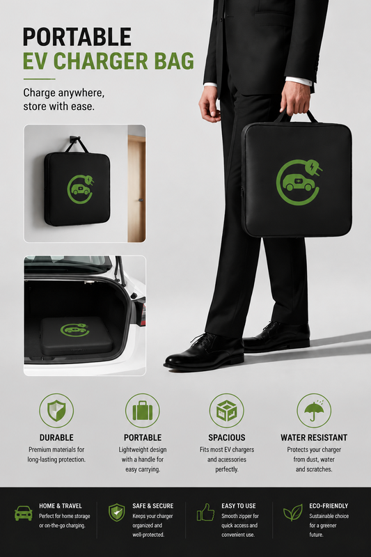 Heavy Duty Portable EV Charger Travel Bag With Zipper For All EV Chargers