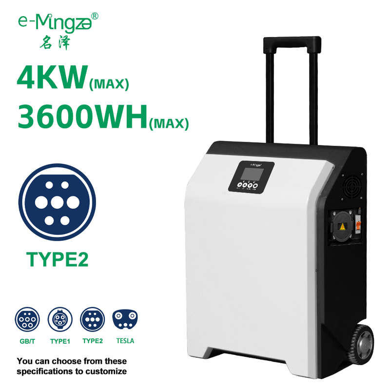 3.6kWh Portable EV Charging Station Power Bank Mobile Listrik 220V For BYD Electric Cars