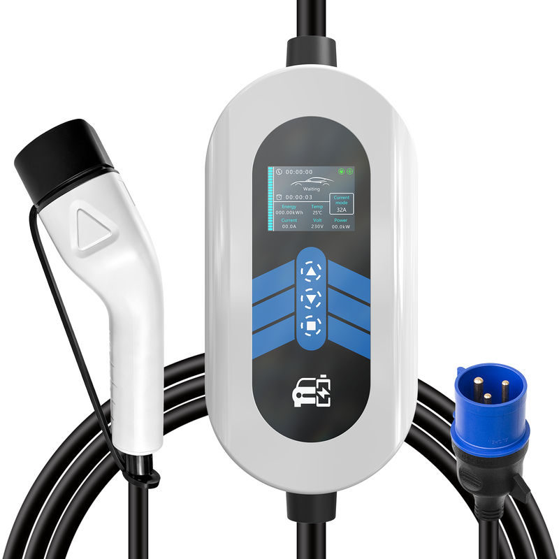 7kW 32A Portable EV Charger with Multiple Connector Options for Fast Charging