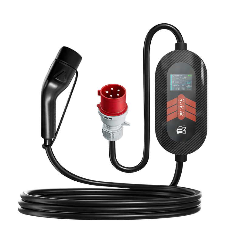 Smart 22kW Portable EV Charger with WiFi APP Control Three Phase 22kW Portable EV Charger for Electric Cars