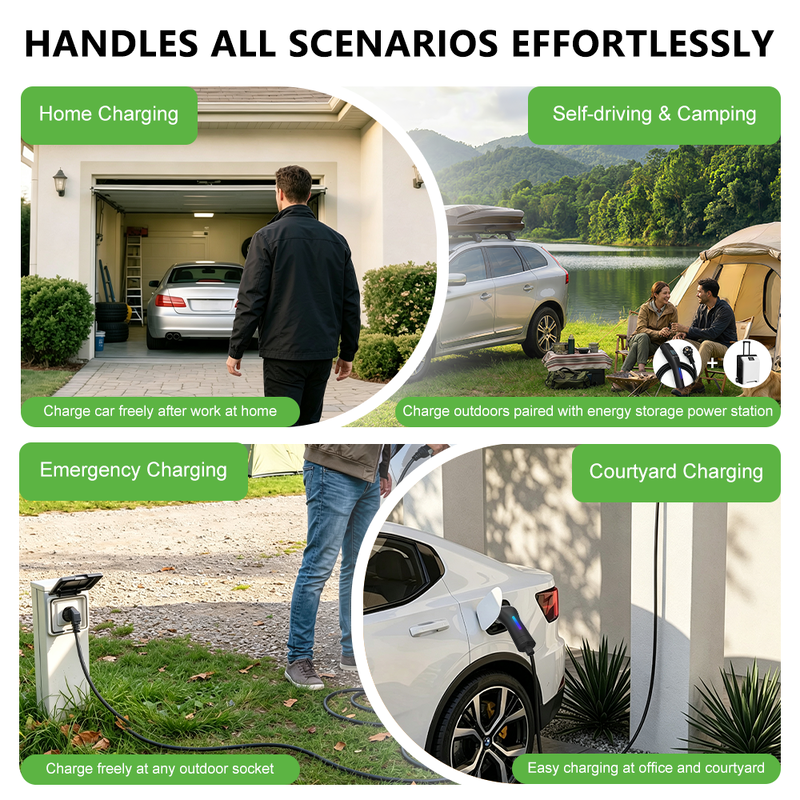 3.5kW All-in-One Mode 2 Type 2 EV Charger with EU Plug for Home Use