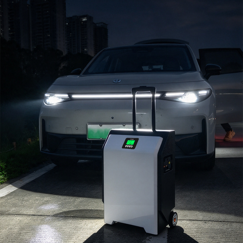 Portable EV Charging Station with Battery 3.6kWh 4000W LCD and WiFi APP