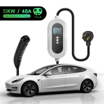 11KW Portable Charger NACS Connector for Tesla | EV Charger Manufacturer