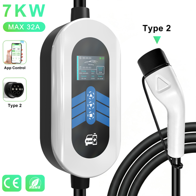 Przenośna ładowarka do samochodów elektrycznych 7kW 32A z wieloma opcjami złączy do szybkiego ładowania