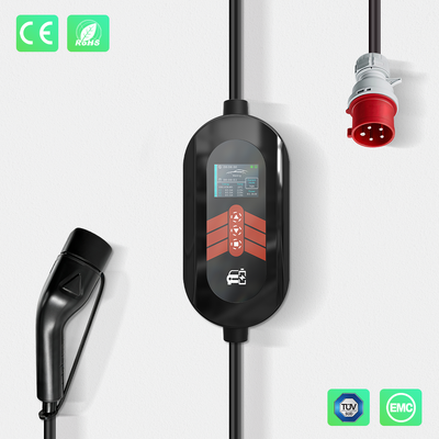 เครื่องชาร์จรถยนต์พกพา 11kW เครื่องชาร์จรถยนต์ไฟฟ้า 3 ขั้นตอน